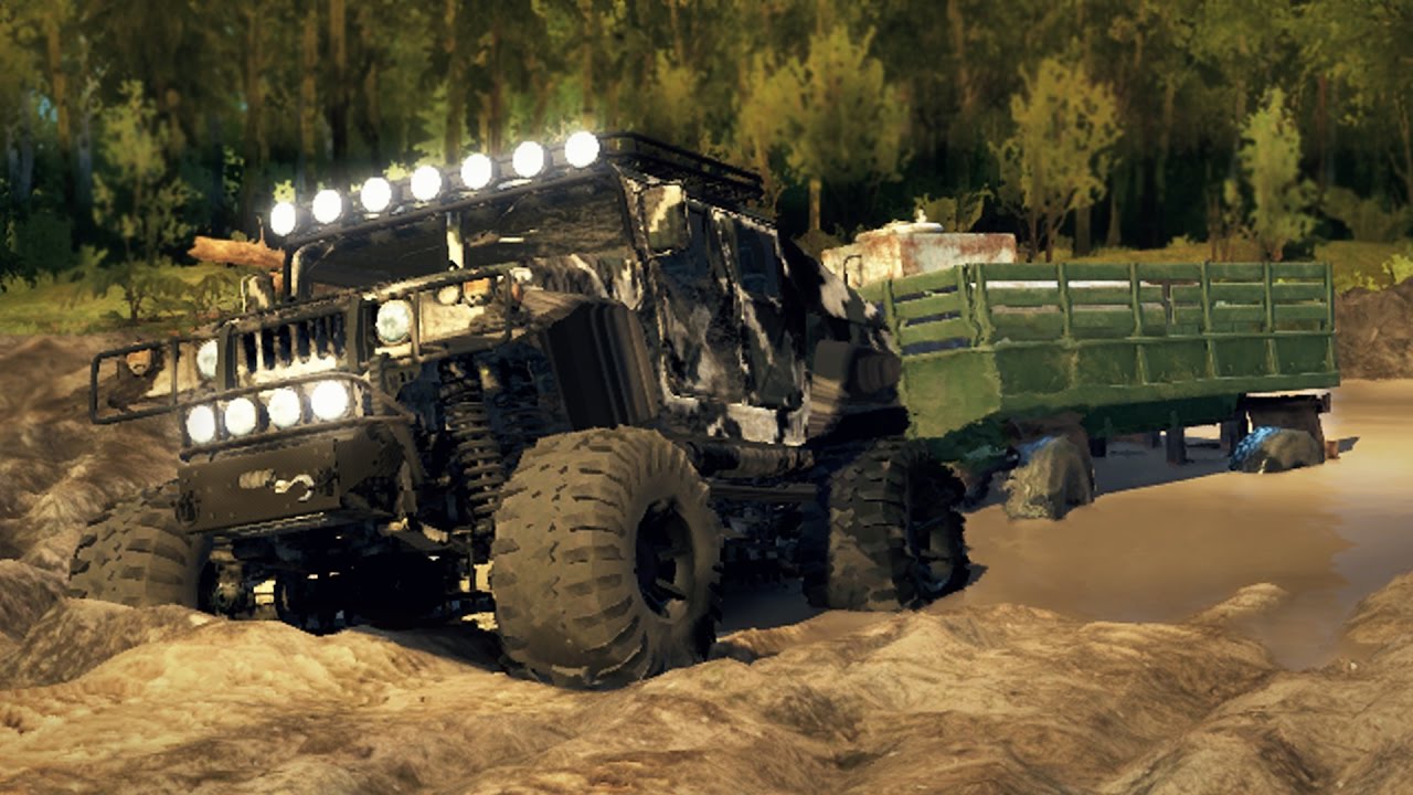 LIFTED ALL-TERRAIN HUMVEE! 4x4 Mudding, Off-Roading, & Hill Climbing! (SpinTires Mods)