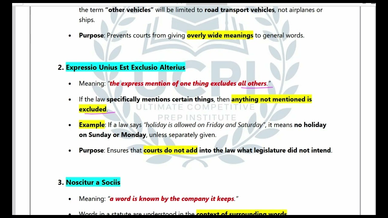 Statute Interpretation | General Legal Understanding | SDEO PERA | Khalil Ahmed