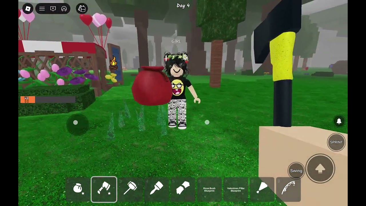 Trying to build a safe base in 99 nights in the forest with LEANNA EDITS!!!