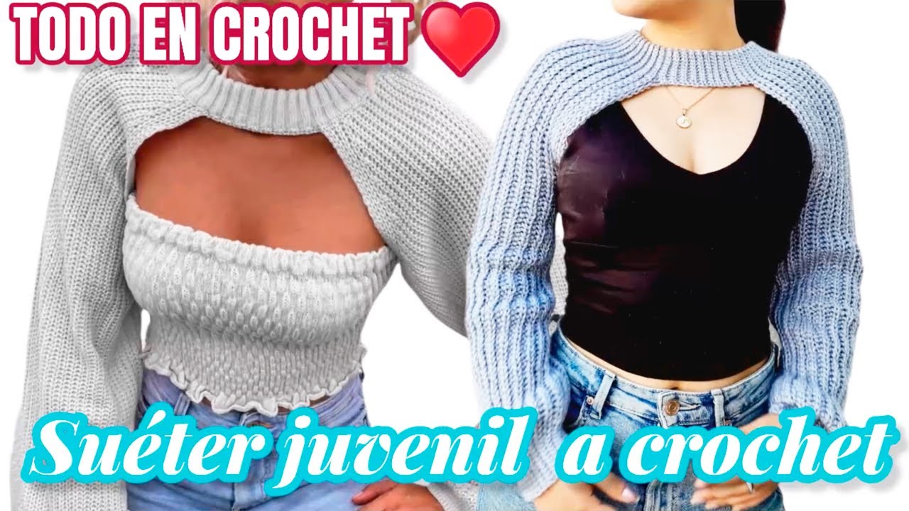 Suéter a crochet para mujer SHEIN
