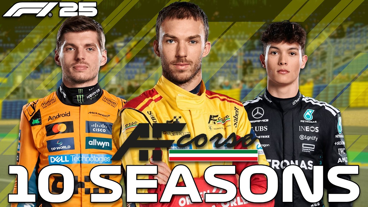 I added AF CORSE to F1 25 MyTeam Career and Simulated 10 Seasons!