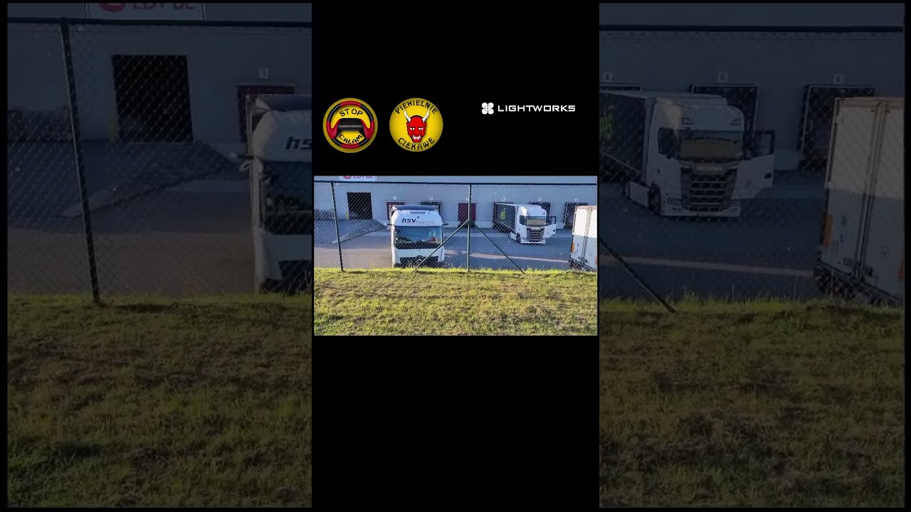 MISTRZ KIEROWNICY MANEWRUJE PRZYCZEPĄ Z OSIĄ NA OBROTNICY- STOP CHŁAM DROGOWY CHAM #shorts
