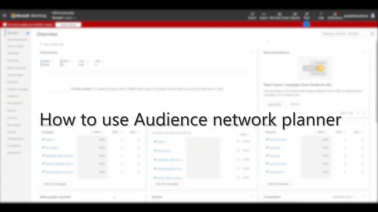 How To Use Audience Network Planner Demonstration | Microsoft Advertising