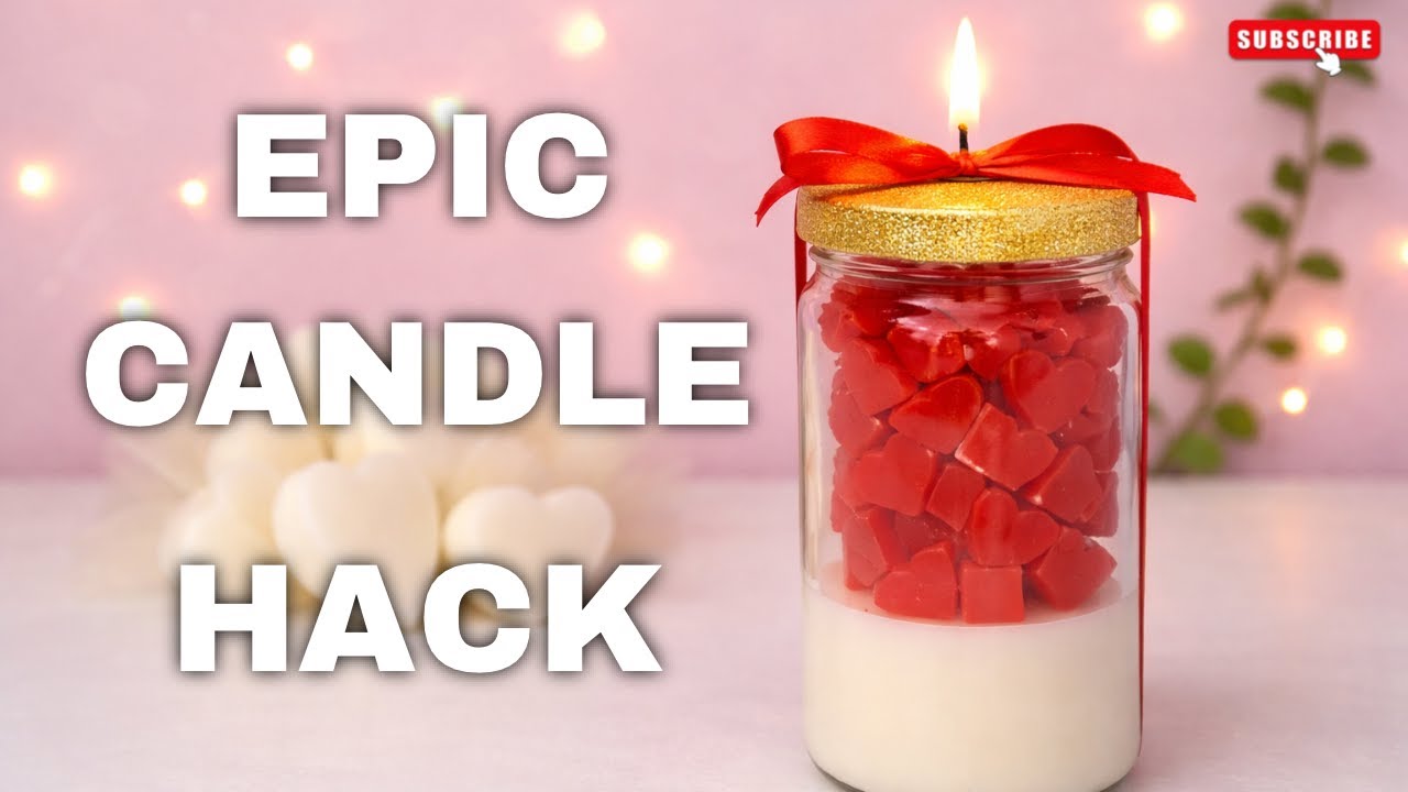 DIY Heart Jar Candle | This Makes the Perfect Valentine Gift