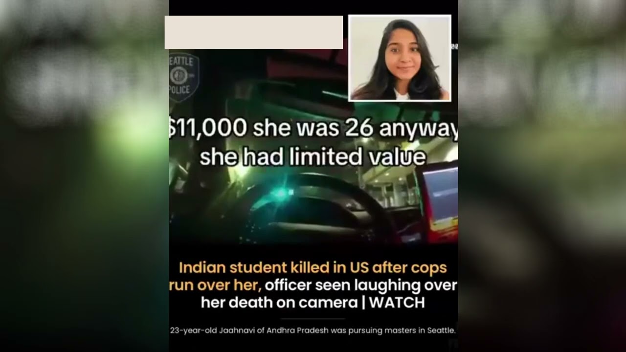 indian student killed in us after cop run over her