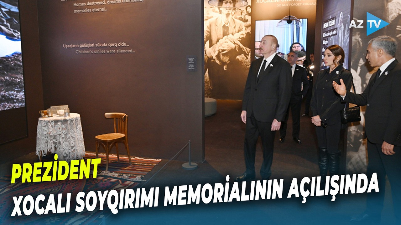 Prezident İlham Əliyev Xocalı Soyqırımı Memorialının açılışında iştirak edib