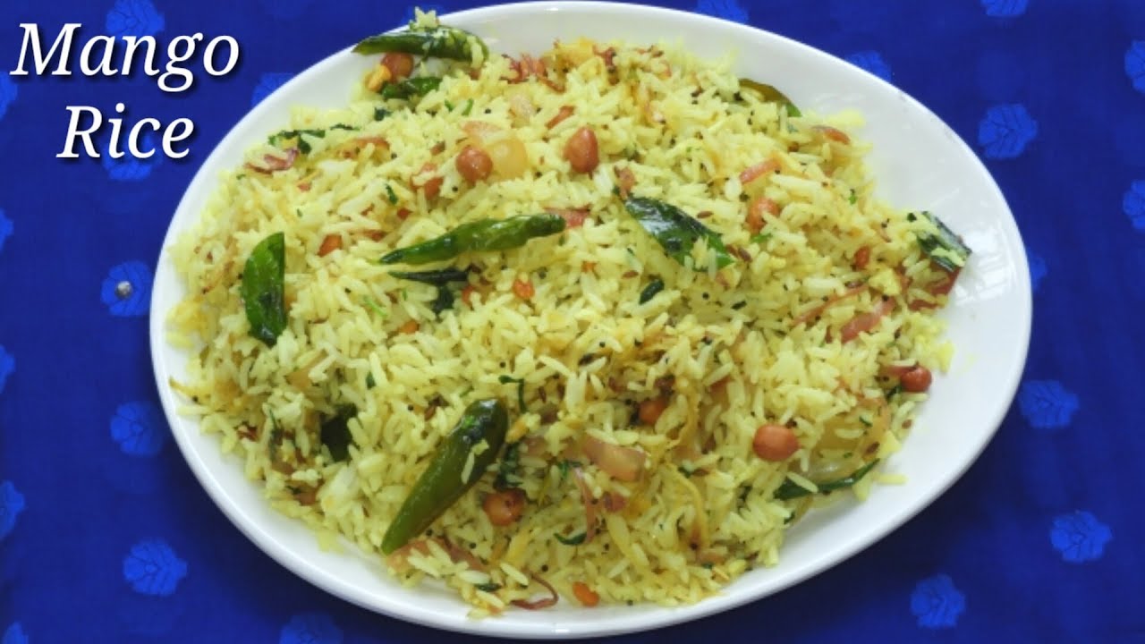 Mango Rice in Kannada | ಮಾವಿನಕಾಯಿ ರೈಸ್ | Quick and Easy Mavinakayi Chithranna recipe | Rekha Aduge