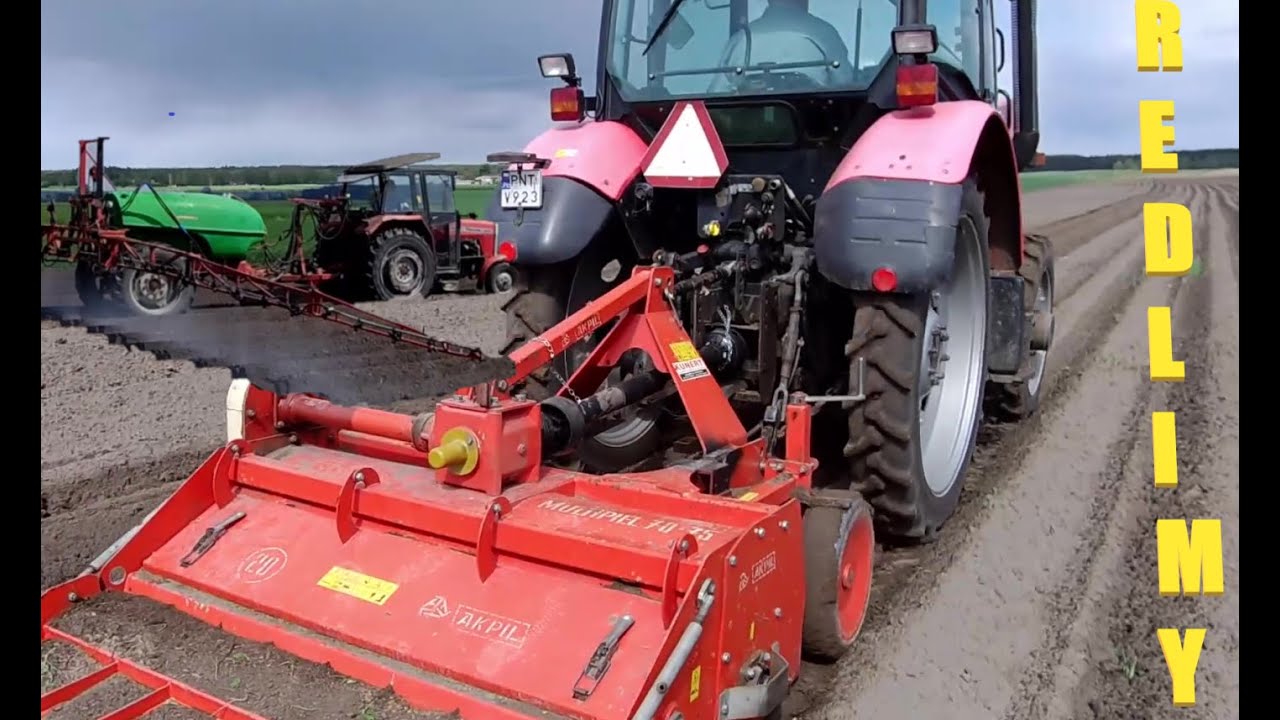 🚜 🥔 🥔 Akpil i Proxima czyli formowanie redlin przed wschodami ziemniaków 🥔 🥔 . Perkins pryska