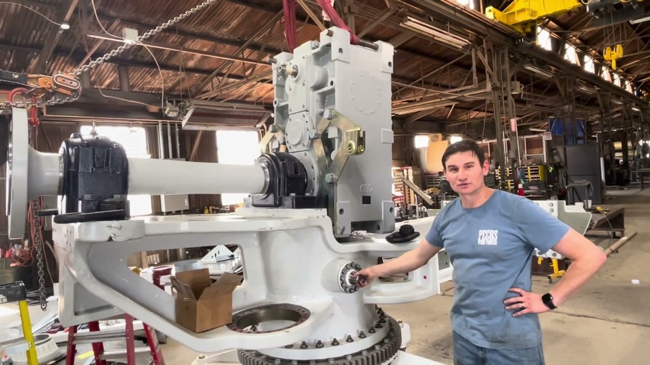 Wind Turbine Manufacturing Part 4 - Shaft and Gearbox Install