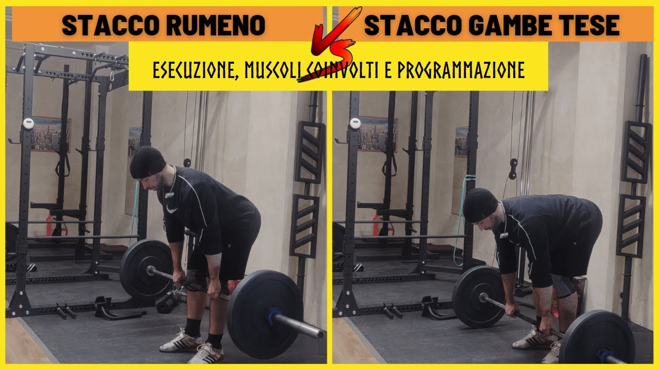 stacco rumeno vs stacchi gambe tese - differenze, muscoli coinvolti e programmazione