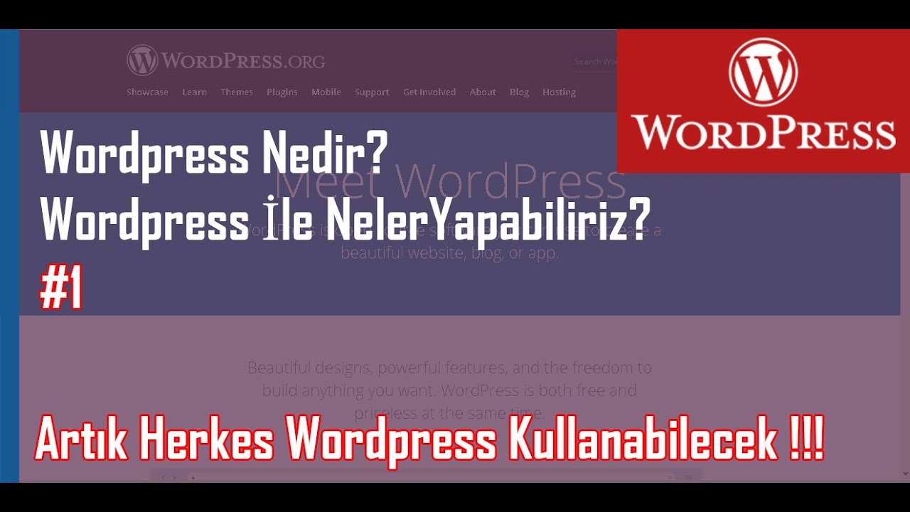 Wordpress Nedir? Wordpress İle NelerYapabiliriz? Wordpress Eğitim Seti 1-Ci B&ouml;l&uuml;m