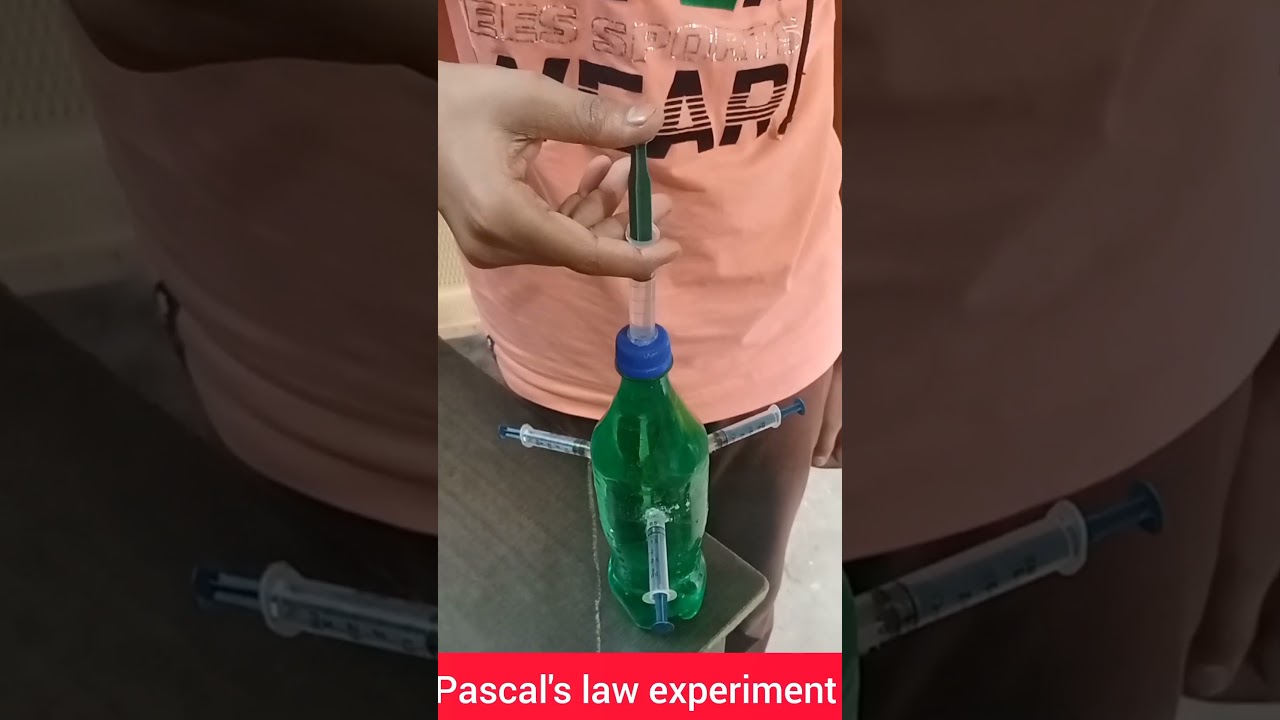 Pascal's law experiment!!made by Krishna with simple jugaad #viral #shorts #science #gk #trending