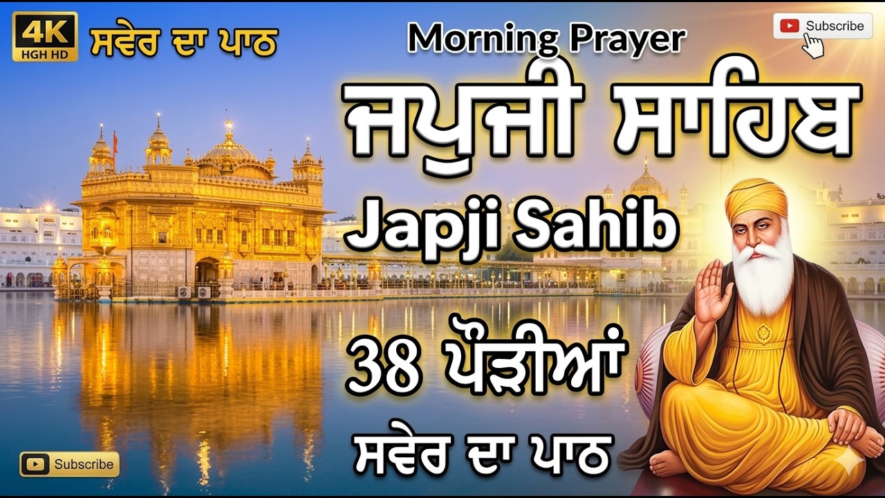 Amritvela Japji Sahib Path | ਨਿਤਨੇਮ | Peaceful Morning Prayer | Seva Te Simran | Bhai Sukhvinder ji