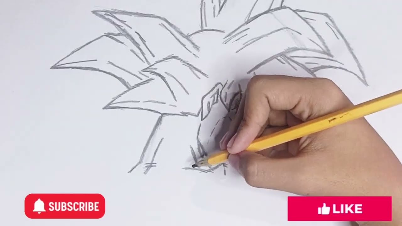 Как нарисовать Гоку SSJ God по мотивам Art Simple // Брейдон Дрю Вистс