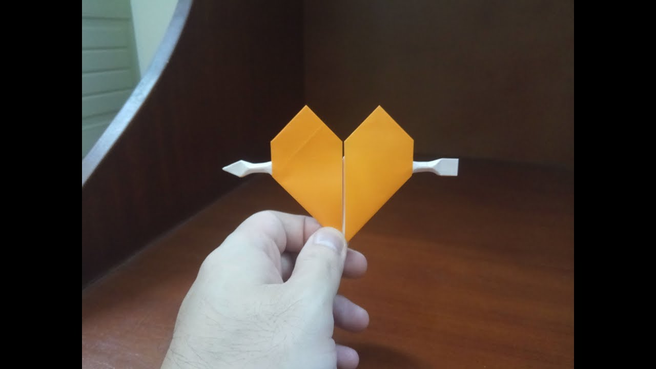 origami easy heart arrow