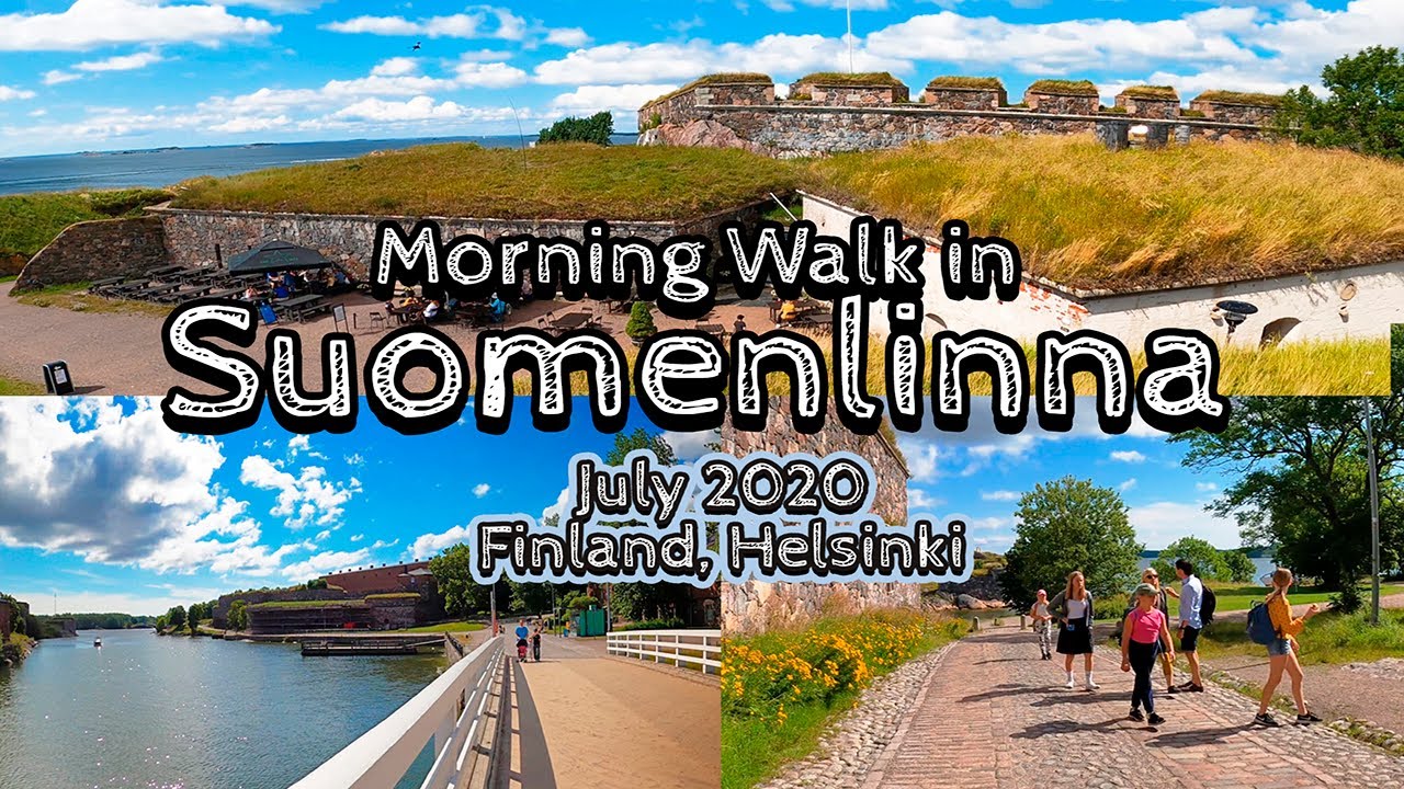 Morning Walk in Suomenlinna Fortress Island, July 2020, Finland, Helsinki [4K]