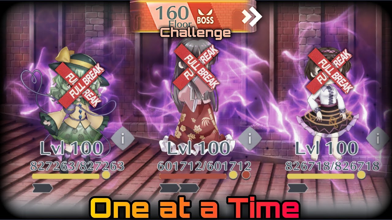 (Touhou LostWord) Scarlet Devil Tower - Floor 160 [One at a Time Route]