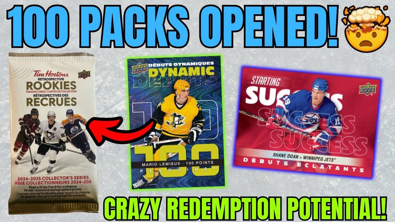 INSANE 100 PACK RIP!🔥2024-25 Tim Hortons Retrospective Rookies!🏒