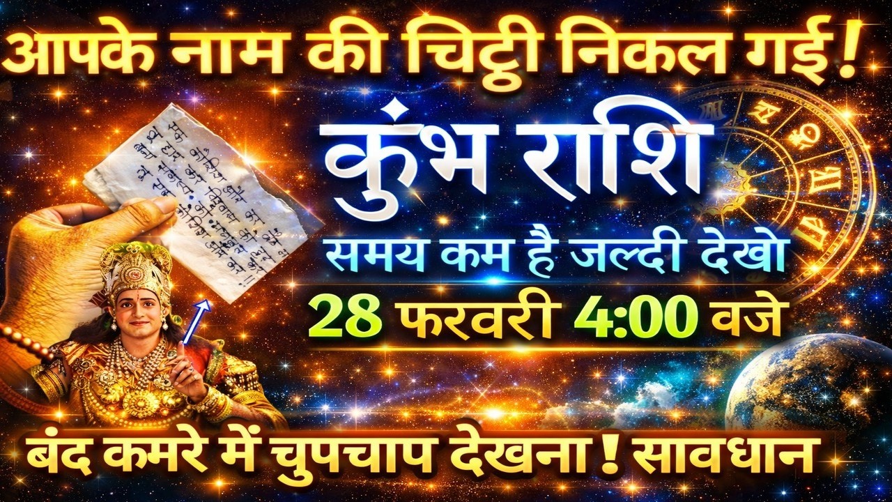 कुंभ राशि ।। 28 फरवरी। आपके नाम की चिट्ठी निकल गई है। अचानक घोड़े से भी तेज दौड़ेगी किस्मत.. देखो