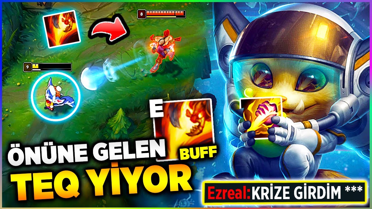 WTFF? YİNE Mİ BUFF RİTO?! OLUM HEM TANK HEM KÖPPPEK GİBİ VURUYOR!! GNAR JUNGLE OYNANIŞ | Rasher