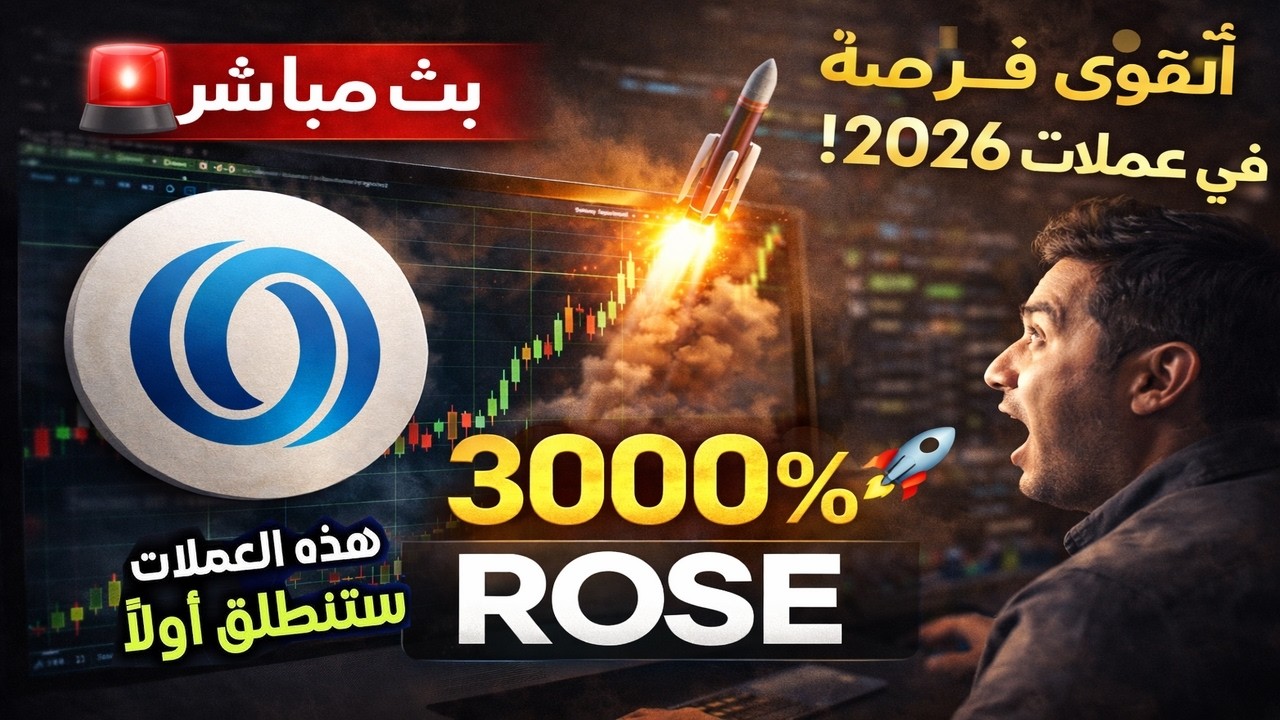 🚨 بث مباشر: عملة ROSE قد تحقق 3000% 💥 أقوى فرصة في عملات 2026! 🚀