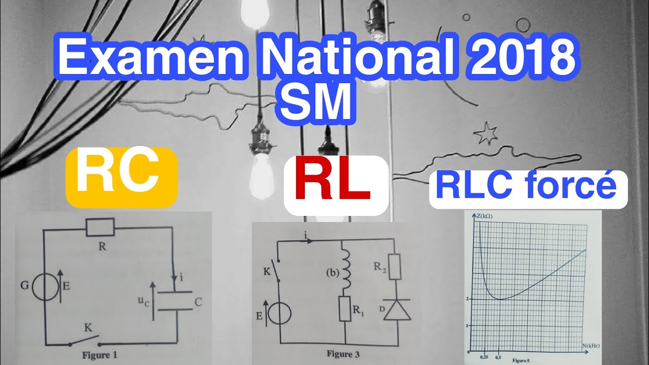 RC RL RLC forcé corrigé de l'examen national 2018 option SM