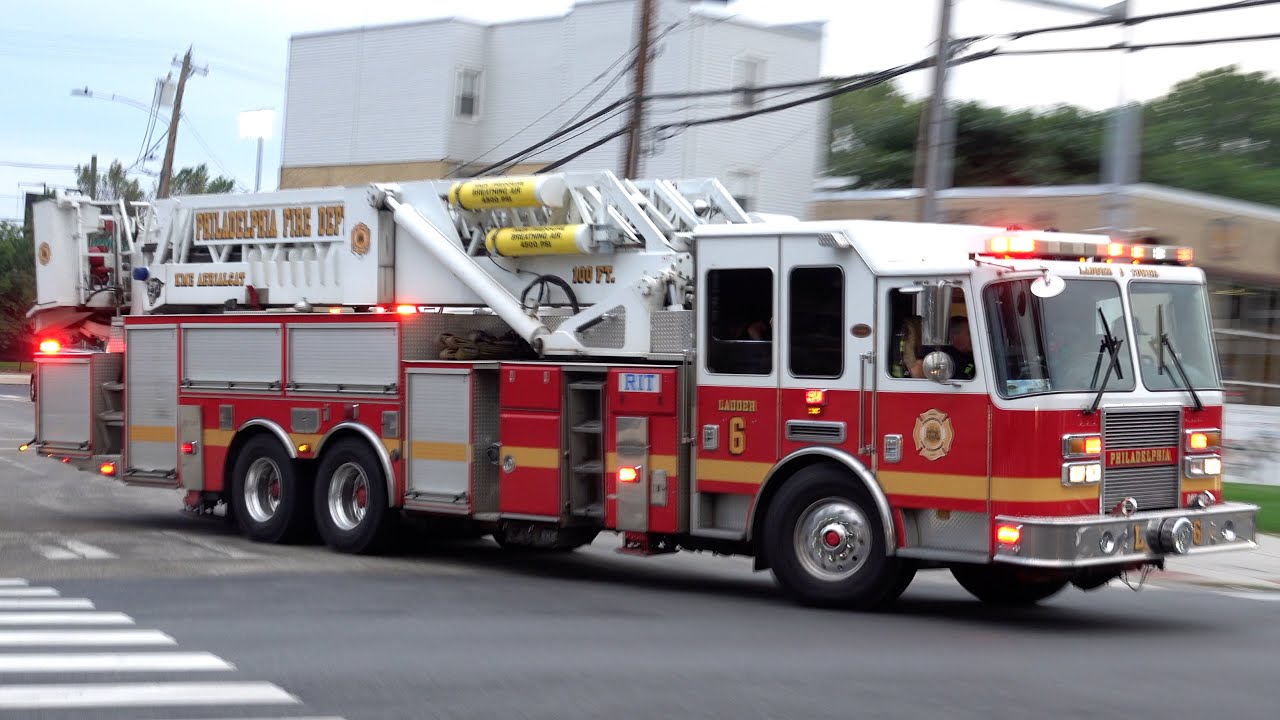 Philadelphia Fire Department Engine 5, Ladder Tower 6 & Battalion 11 Responding