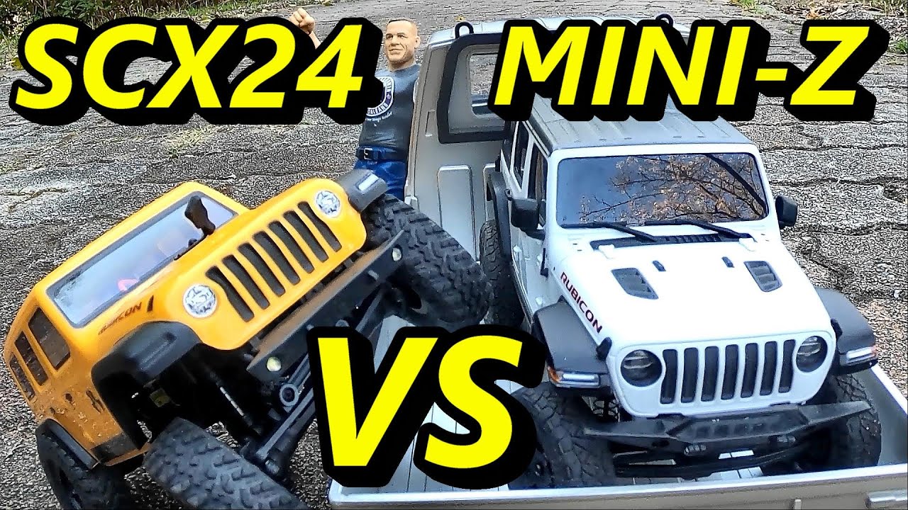 Axial SCX24 VS Tyosho MINI-Z. Driving test out of the box