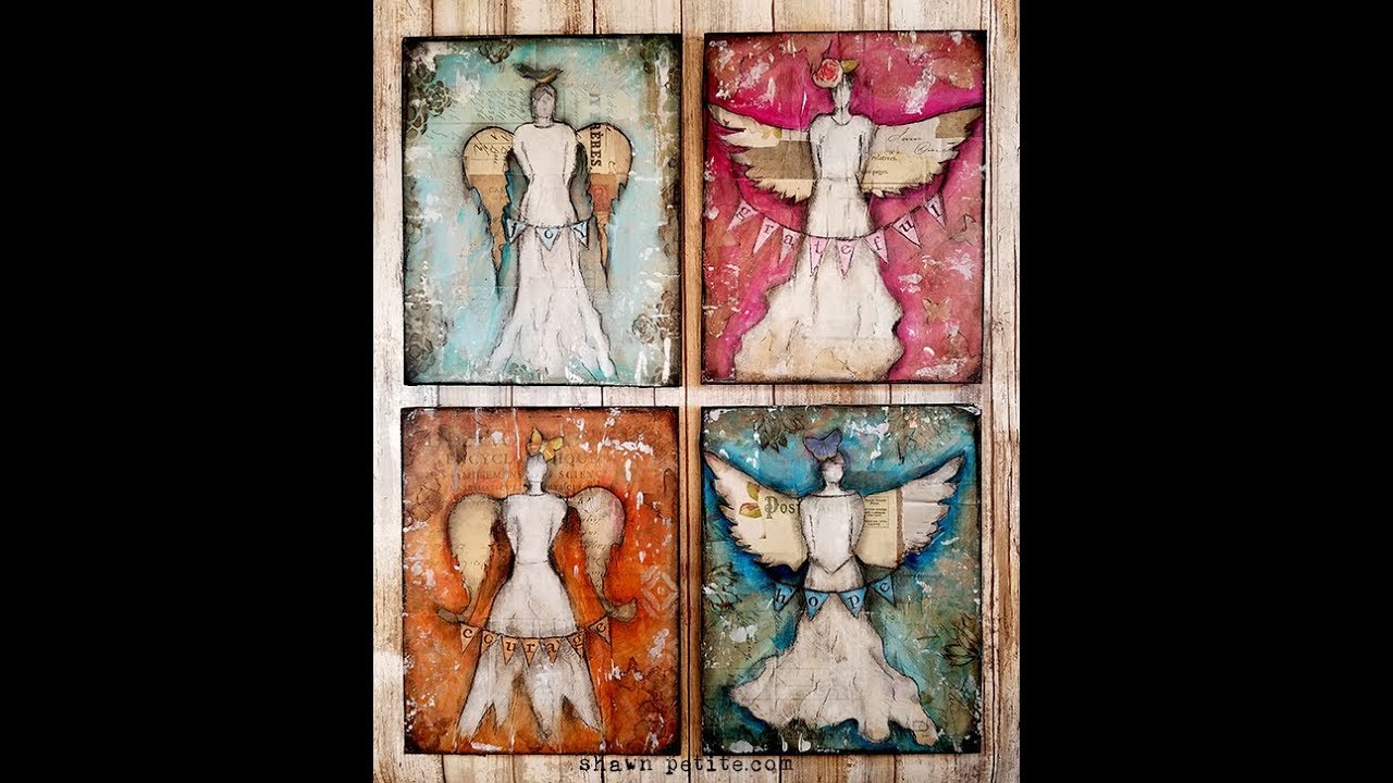 mixed media angels Sunday Inspiration 11-25-18