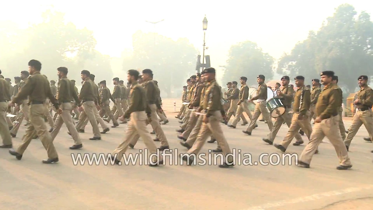 Republic Day 2018 - marching practice in morning fog