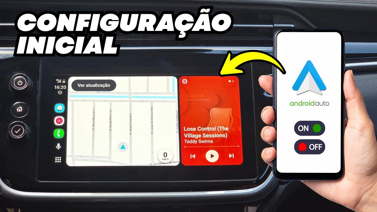 ANDROID AUTO - Como fazer a PRIMEIRA CONFIGURA&Ccedil;&Atilde;O | Tutorial Completo