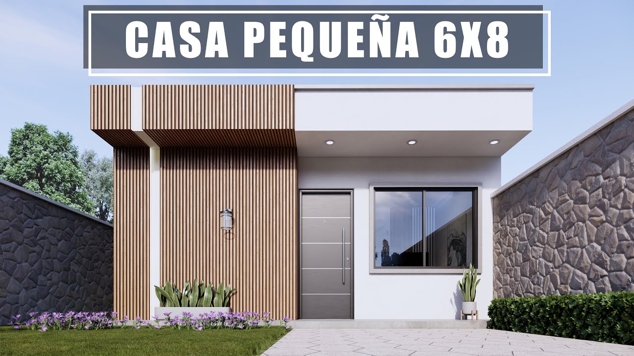 NECESITAS VER ESTE HERMOSO DISEÑO DE CASA PEQUEÑA DE 6X8