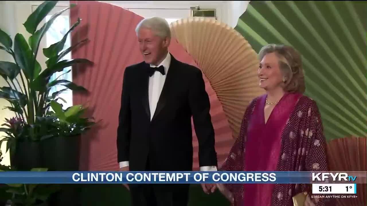 Clinton's could be held in contempt of Congress