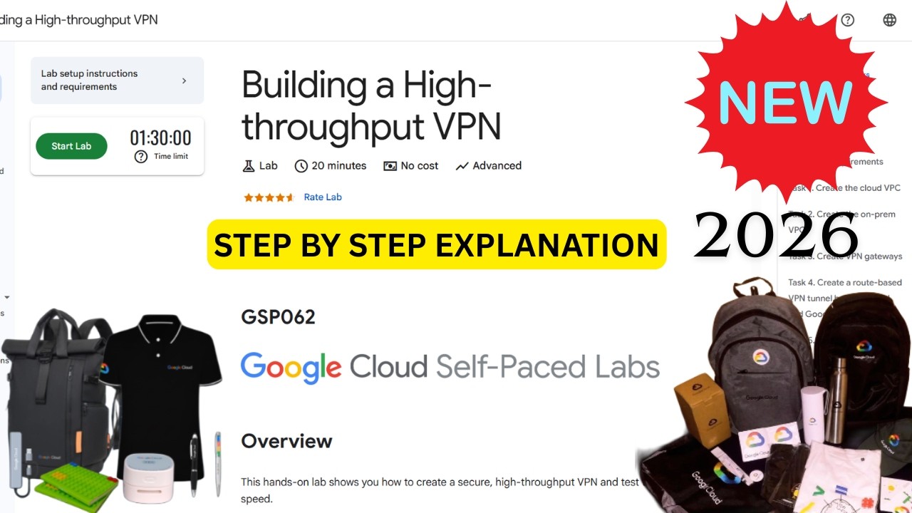 [NEW 2026] Building a High-throughput VPN | Google Cloud Arcade Program | #GSP062