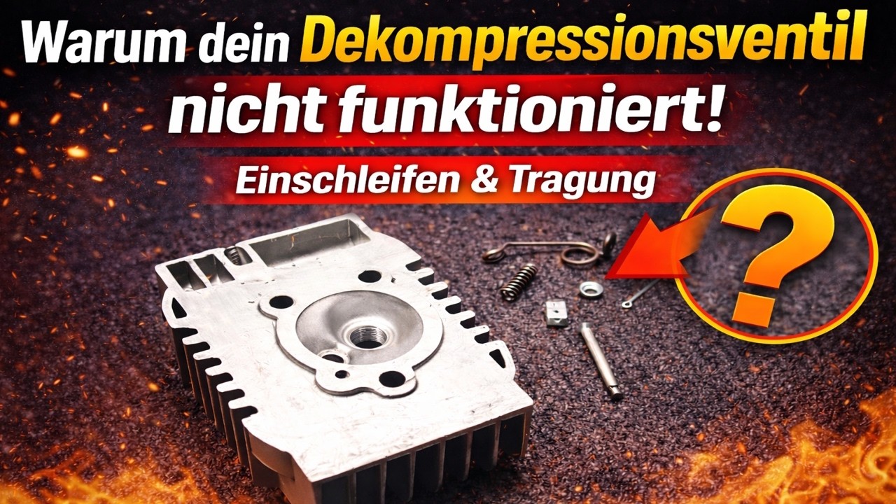 DEKOMPRESSIONSVENTIL RICHTIG EINSCHLEIFEN! Piaggio SI & Bravo Zylinderkopf Ciao Universal