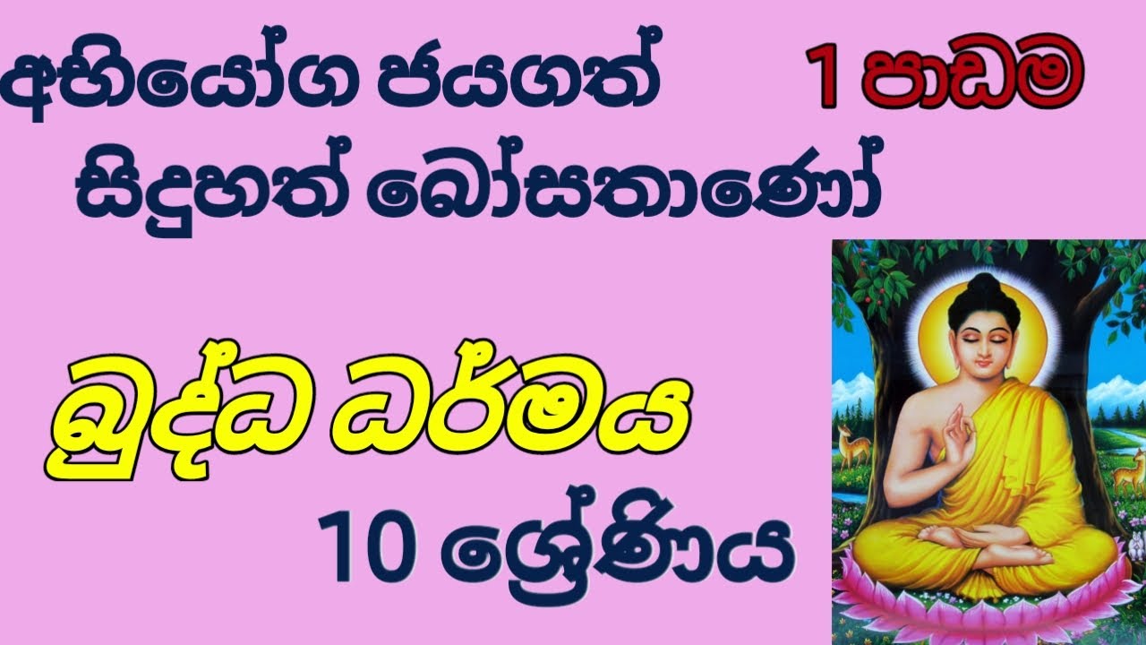 Grade 10 / Buddhism / 1 st Lesson