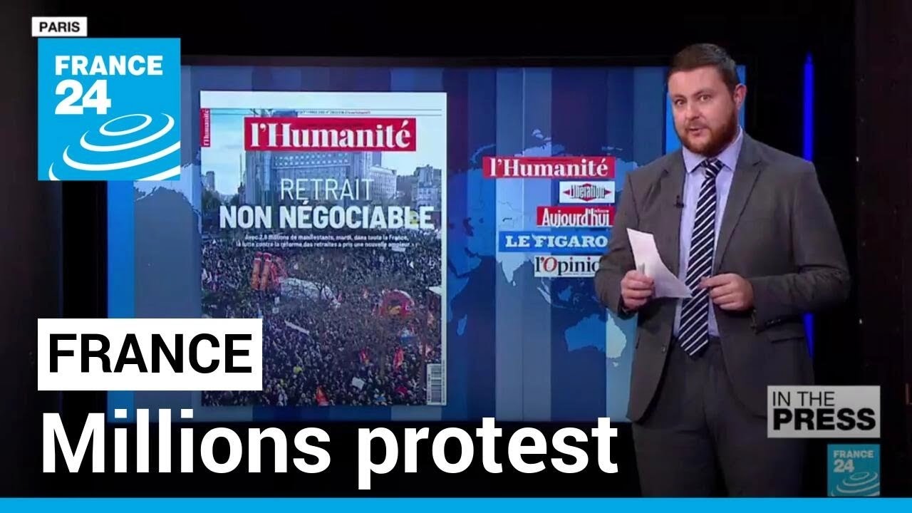 Millions protest against proposed pension reforms in France &bull; FRANCE 24 English