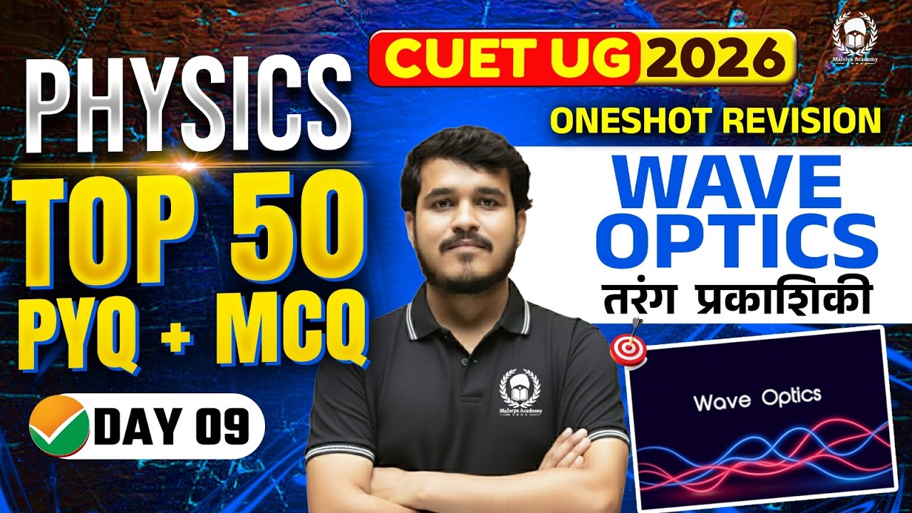 CUET 2026 Physics | Wave Optics Top 50 PYQ+MCQ | Umeed Phase-2 | Shivram Sir