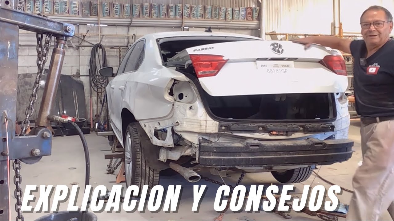 reparacion golpe trasero. Se le jala el chasis y los dos quartos de panel.