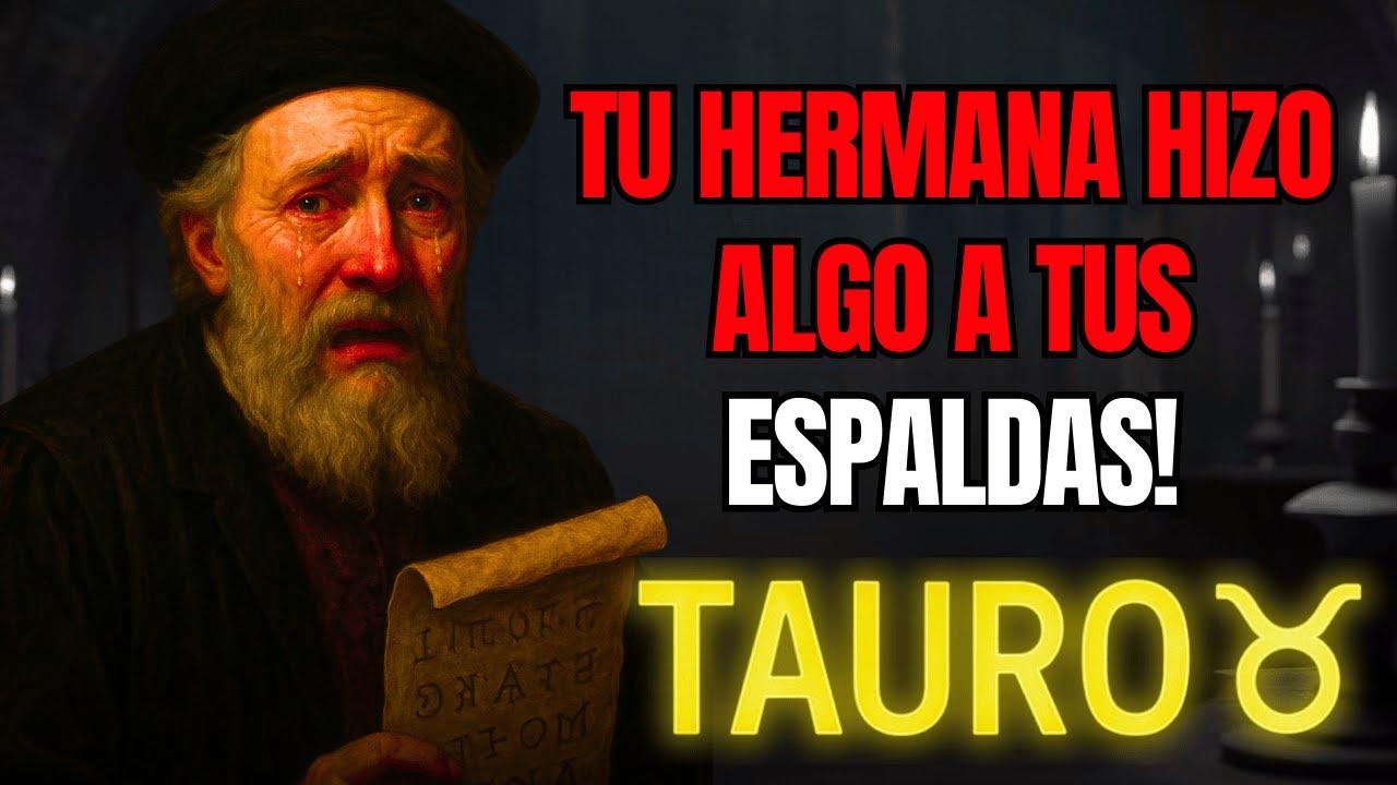 TAURO ♉ TU HERMANA HIZO ALGO TERRIBLE A TUS ESPALDAS 😮 UN HOMBRE DE LA FAMILIA LOS AYUDÓ...