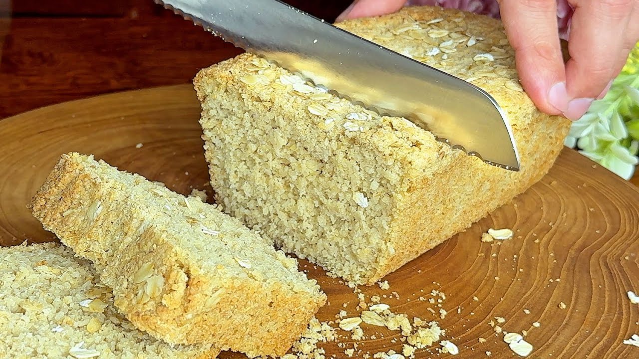 Овсянка и вода 🔥. Без сахара! Никаких яиц! Никакой белой муки! Вкусный овсяный хлеб