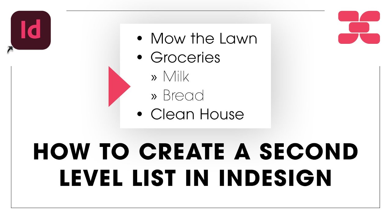 How to Create Second Level Lists in Adobe InDesign Advanced Lists Made Easy