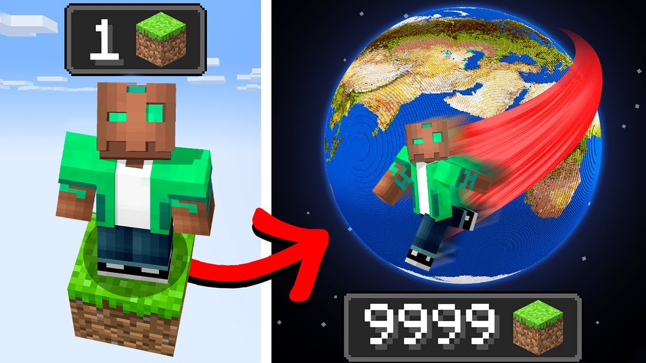 Minecraft, PERO Caminar = Aumenta el TAMAÑO del MUNDO!