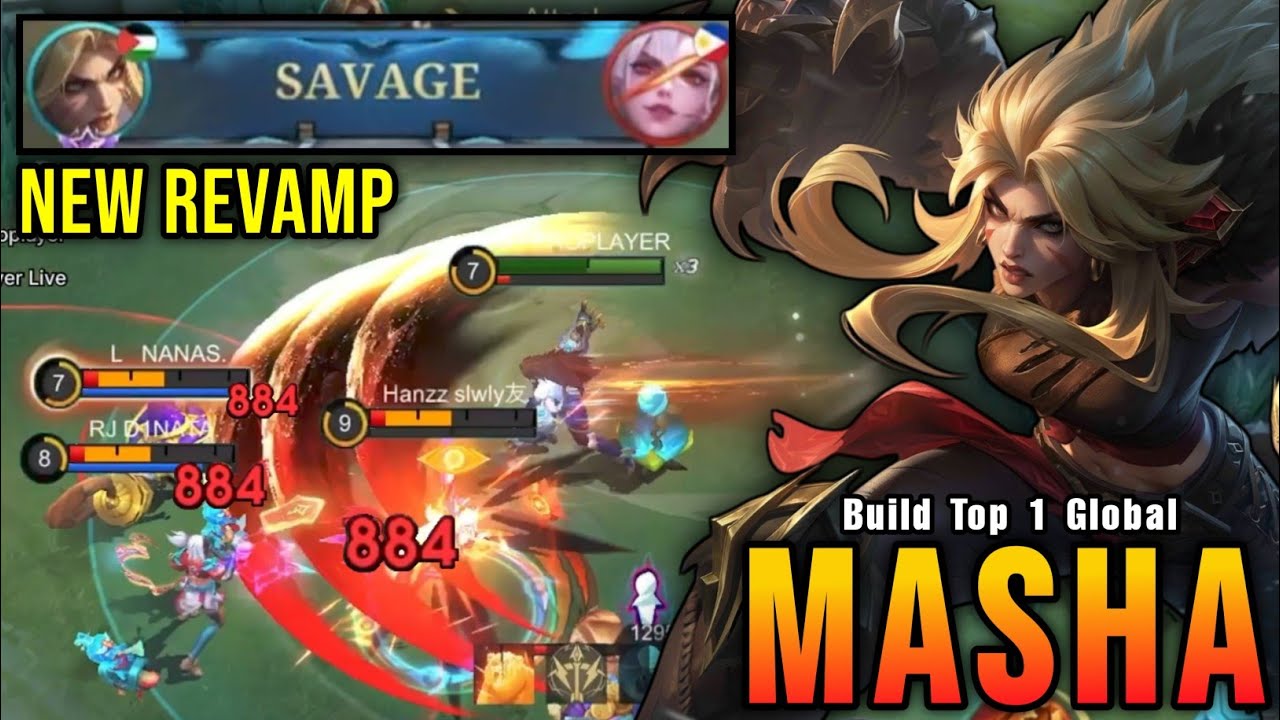 SAVAGE!! New Revamp?! Masha is BACK TO META!! - Build Top 1 Global Masha ~ MLBB
