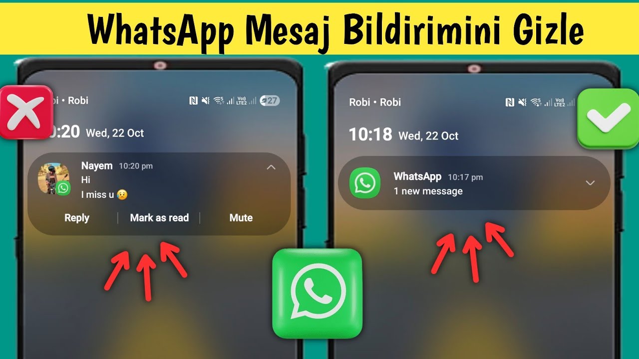 WhatsApp Bildirimleri Ana Ekranda Nasıl Gizlenir (2025) | WhatsApp Mesaj Bildirimlerini Kolayca Gizl