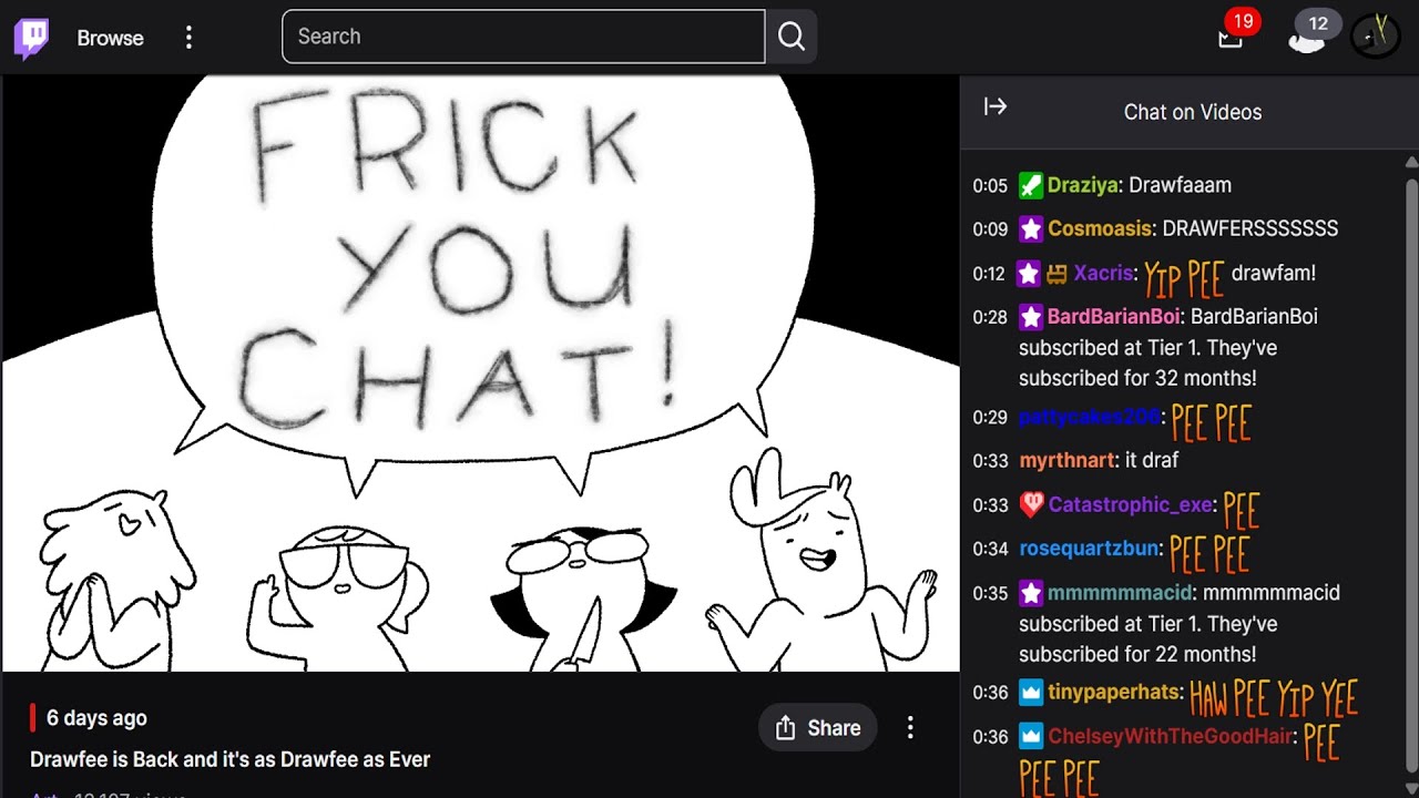 Drawfee Calling Out Chat / The Comments