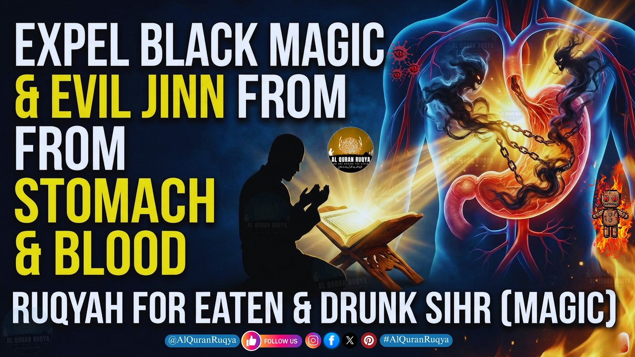 Expel Black Magic (Sihir) & Evil Jinn from Stomach & Blood | Ruqyah for Eaten & Drunk Sihr (Magic).