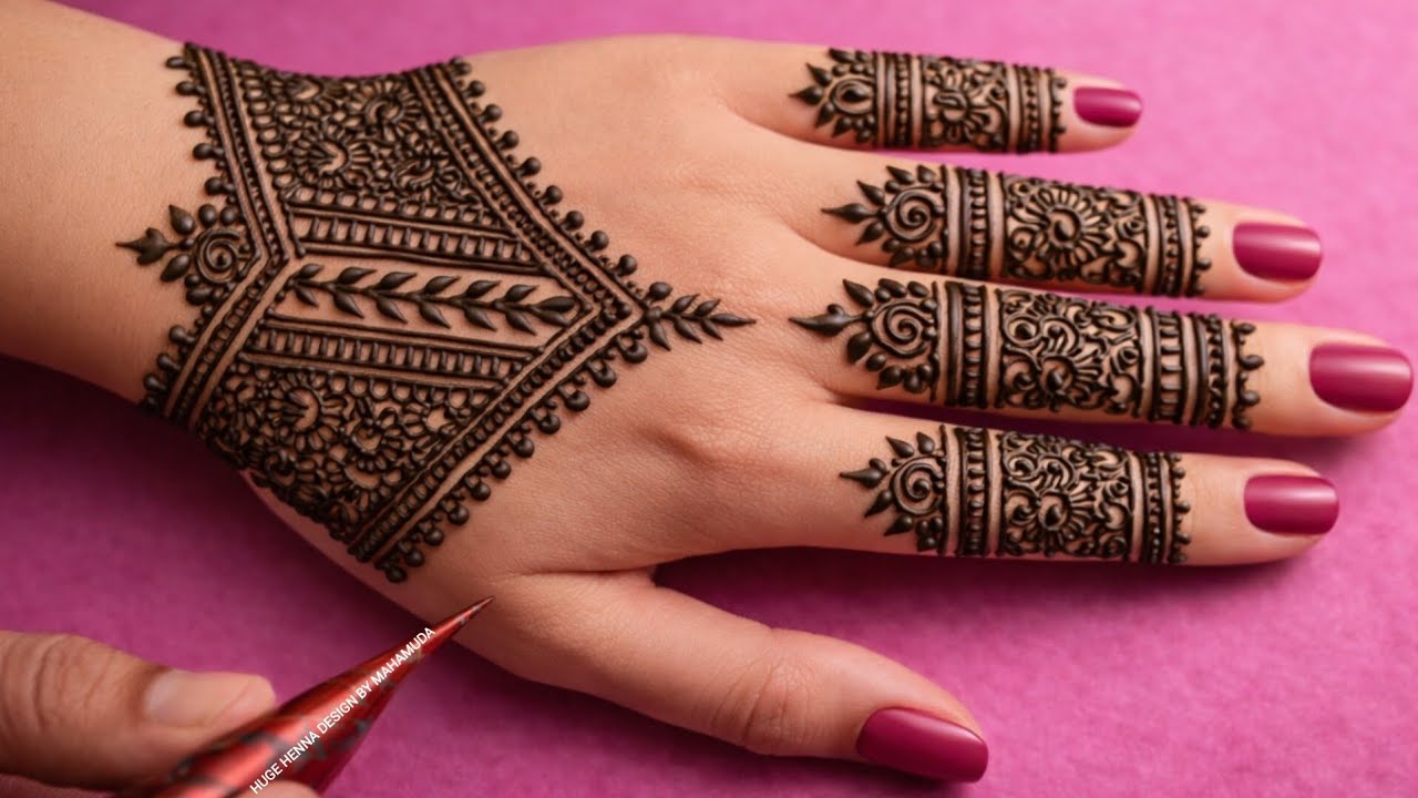 Eid Mehndi Design For Back Hand 🌿 Unique Henna Design 🌿 Latest Mehndi Design 
