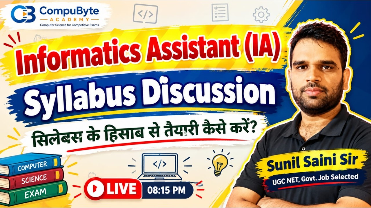 Informatics Assistant (IA) Syllabus | Complete Syllabus Discussion | IA Exam Preparation