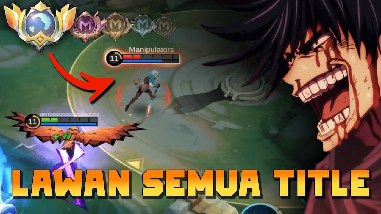 AKU 1VS1 MELAWAN SEMUA TITLE TOP HERO MOBILE LEGENDS